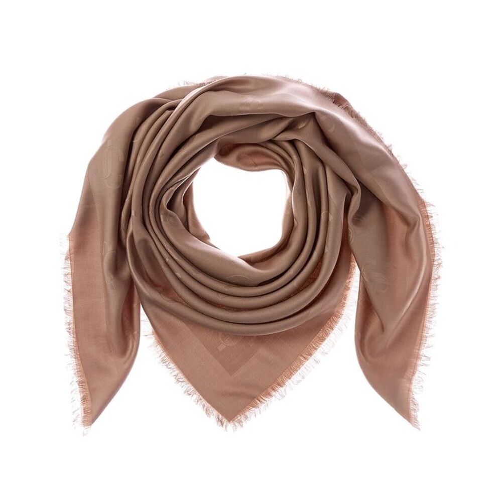 Jimmy Choo Silk & Wool-Blend Scarf, Brown